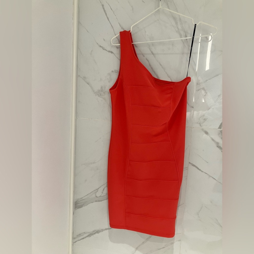 Forever 21 One Shoulder Bodycon Pink Mini Dress - Size Small - NWOT